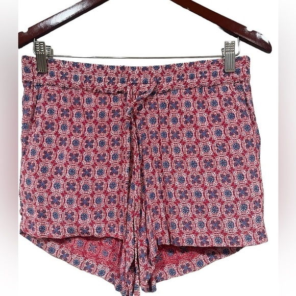 Kut From The Kloth Size 2 Red Drawstring Pull On Shorts Flowy Elastic Waist - Picture 2 of 6